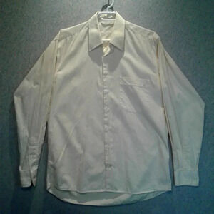 Jack Lipson Yellow  Striped Long Sleeve Button Down Shirt Size 15-1/2 L